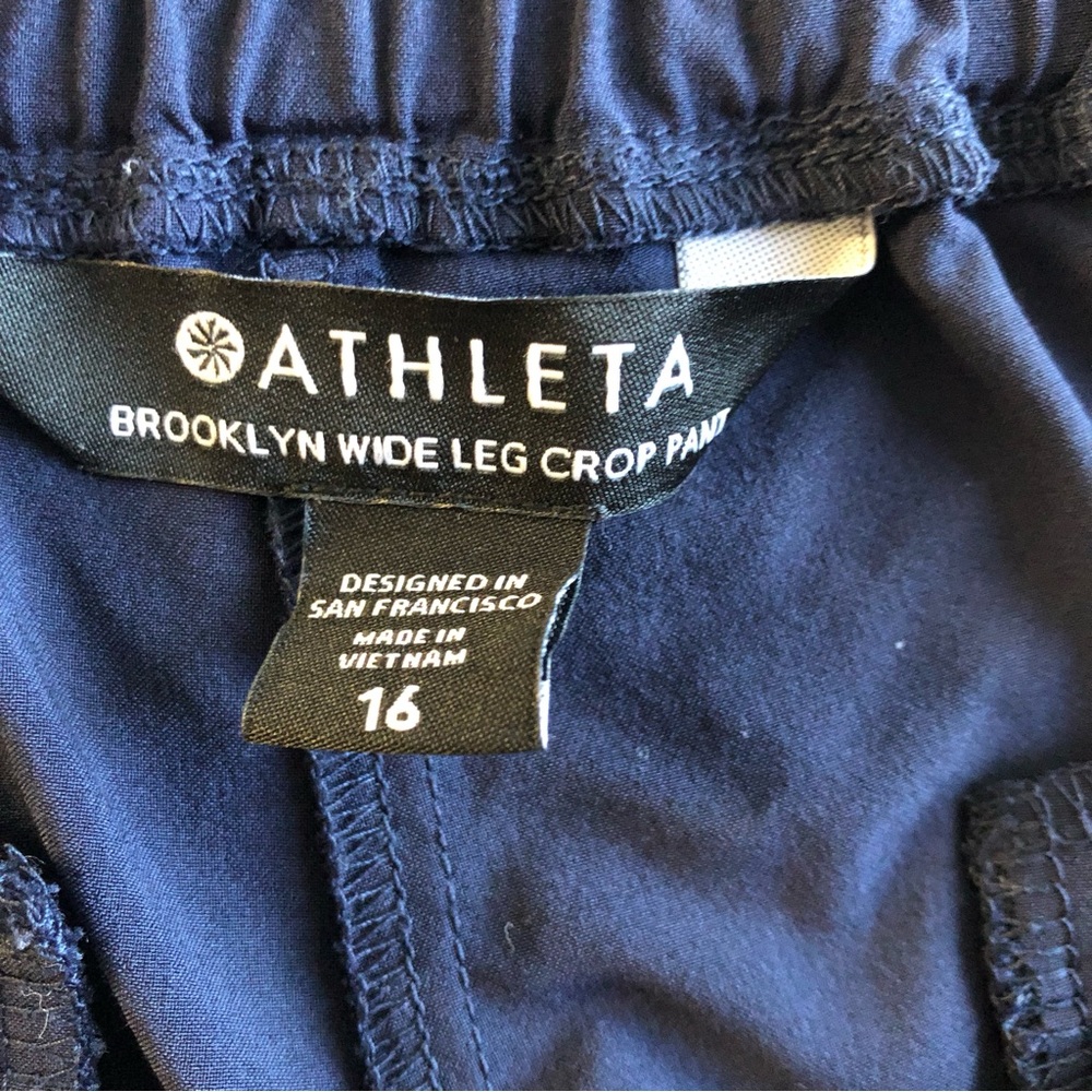 Athleta Navy Wide Leg Pants - Picture 7 of 15